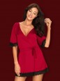 Sensuelia Robe de cetim vermelho